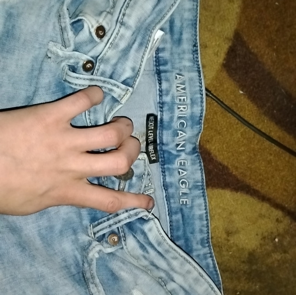 American Eagle Outfitters Light Blue Ankle Jeans